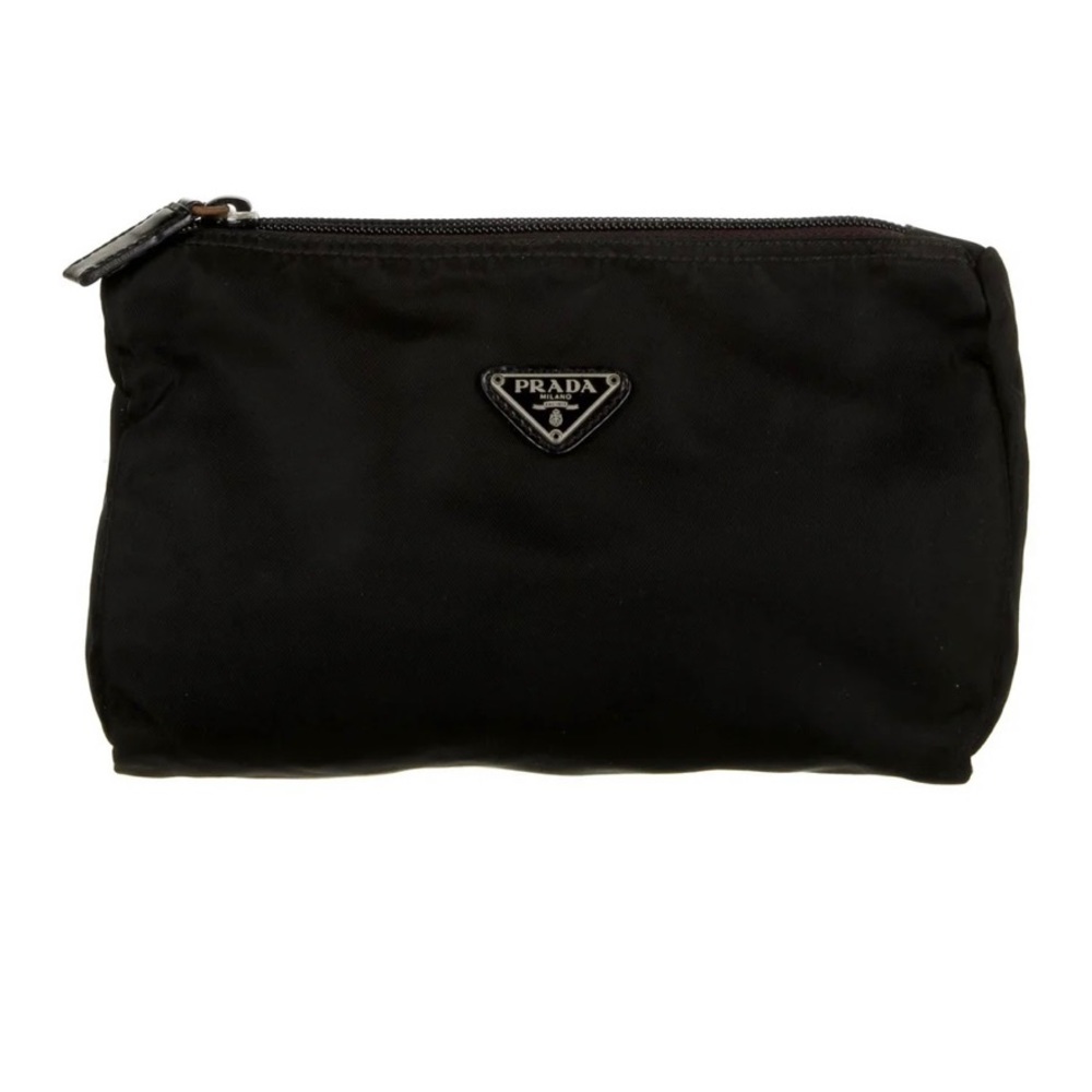 Prada Black Nylon Clutch/Cosmetic Case